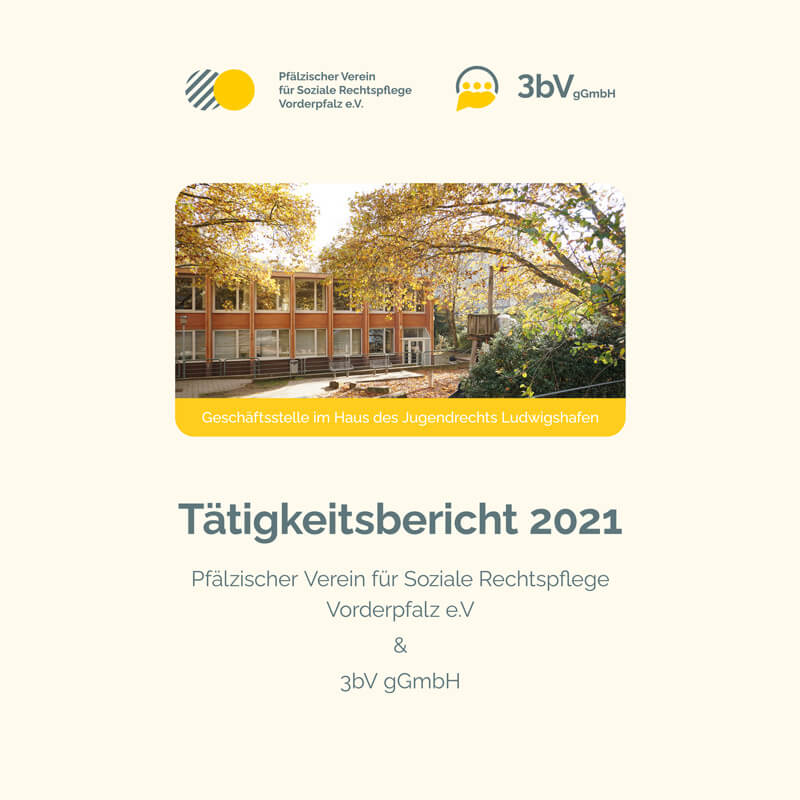 Cover des Jahresberichts 2021 des Pfälzischen Vereins und der 3bV gGmbH