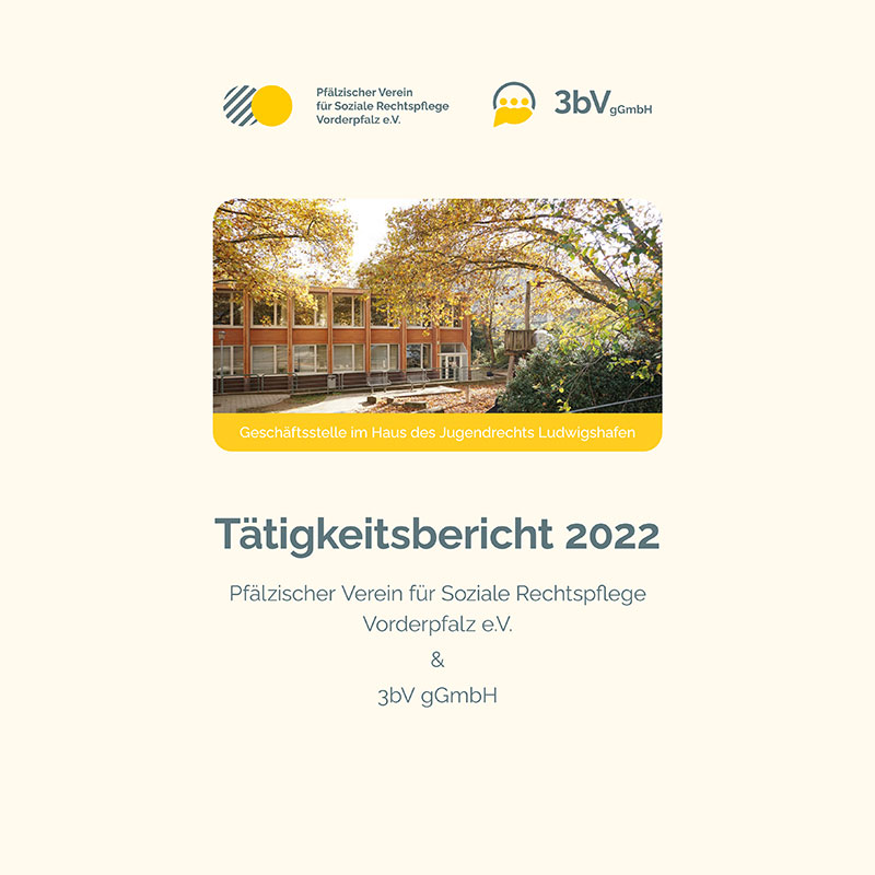 Cover des Jahresberichts 2022 des Pfälzischen Vereins und der 3bV gGmbH